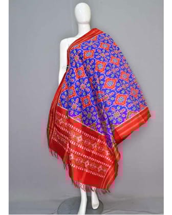 POCHAMPALLY IKKAT ROYAL BLUE COLOUR DESIGNER CHUNNI