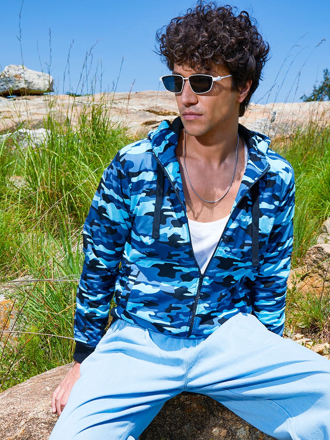 Camouflage Hoodie With Insert Pocket-S