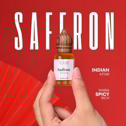 Saffron Attar | Authentic Indian Attar | Zafran Attar | Handcrafted in Kannauj-6ml