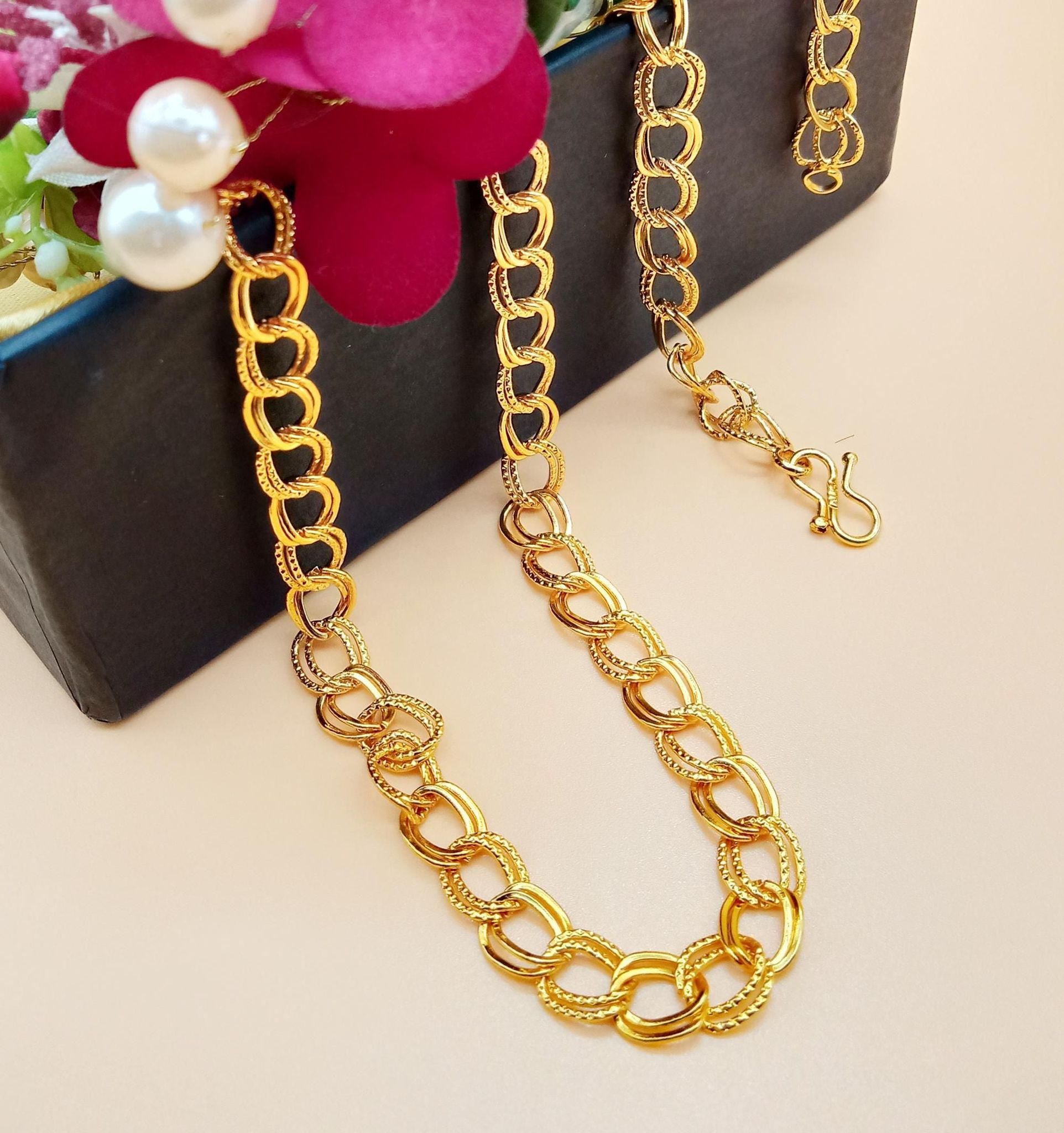 Elegant Gold Plated Chain-Free Size