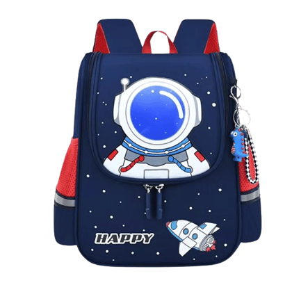 Little Learner Kindergarten School Bag - Comfortable, Lightweight, Spacious, Fun Design-Blue Astronaut