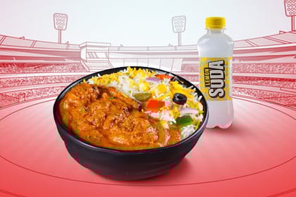 Chak-de Phatte Butter Chicken Rice Bowl With Beverage