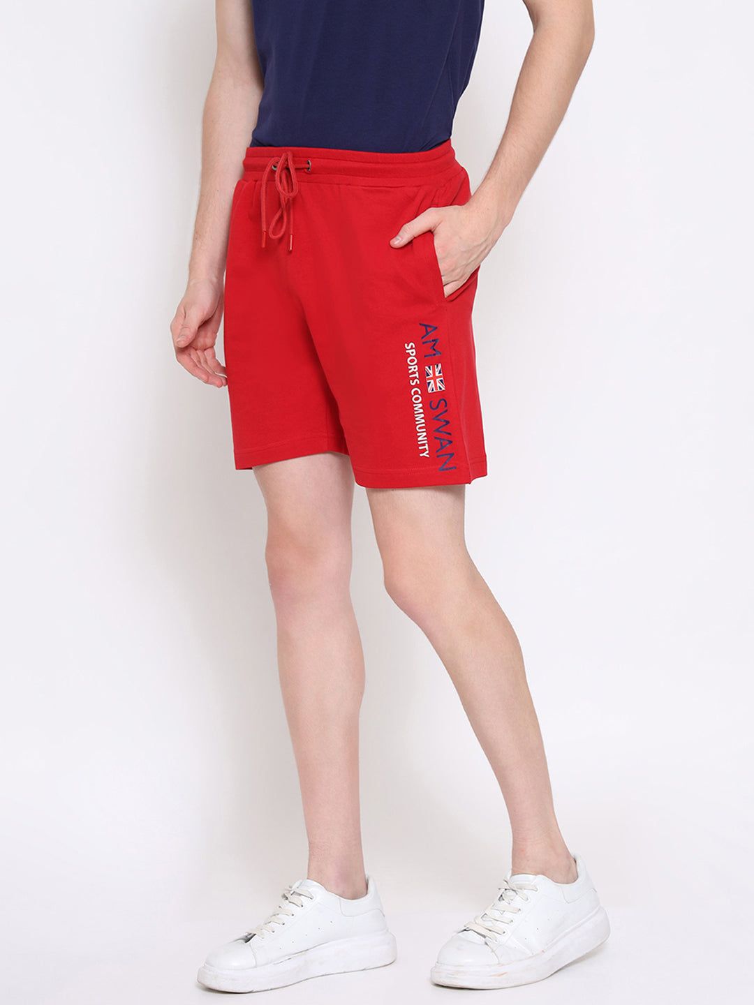 Mens Premium Cotton Printed Shorts-M