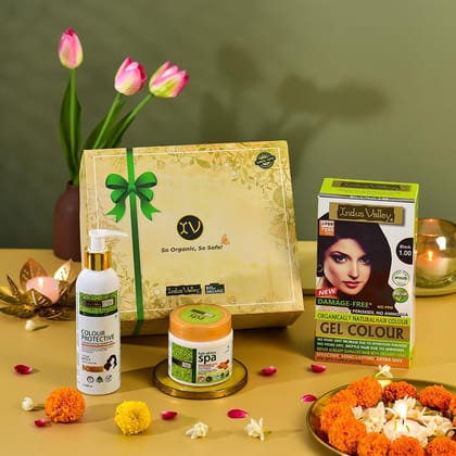Natural Hair Colouring Kit - Festive Gifting Pack-Dark Brown