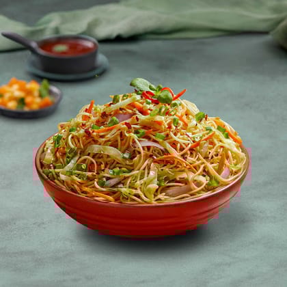 Veg Chilli Garlic Noodles Bowl.