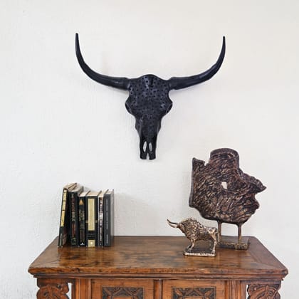 Long Horn Steer Wall Decor L