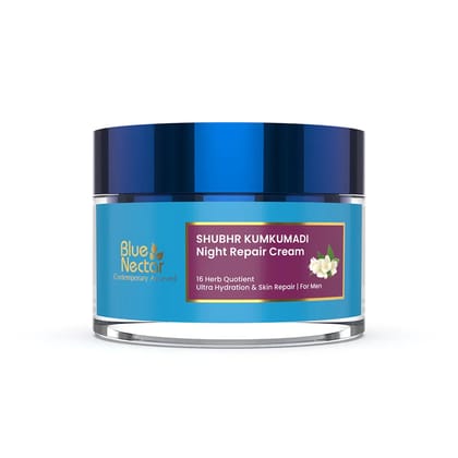 Kumkumadi Night Cream for Men for Ultra Hydration & Skin Repair (16 Herbs, 50g)