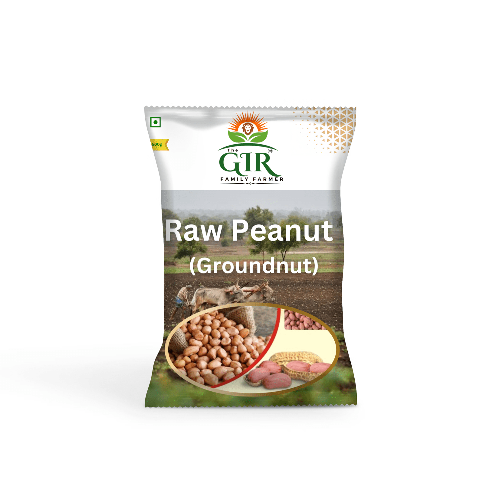 THE GIR Family Farmer Organic Whole Raw peanuts Groundnut Beans (Peanuts)-300g