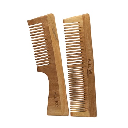 Allure Wooden Neem Comb CD-02+CR-01