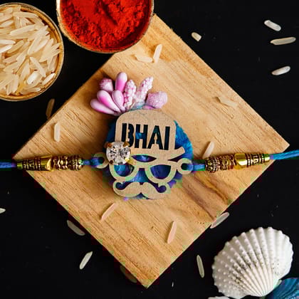 Designer  Bhai Rakhi and Roli Chawal Pack