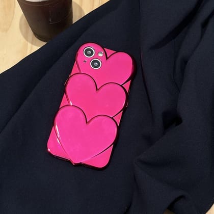 Elegant Hearts Glossy Cover-iPhone 15