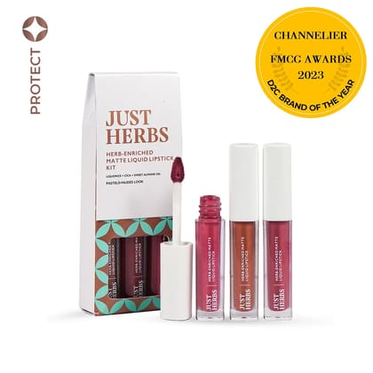 Full-Size Herb Enriched Matte Liquid Lipstick Kit - Set of 3