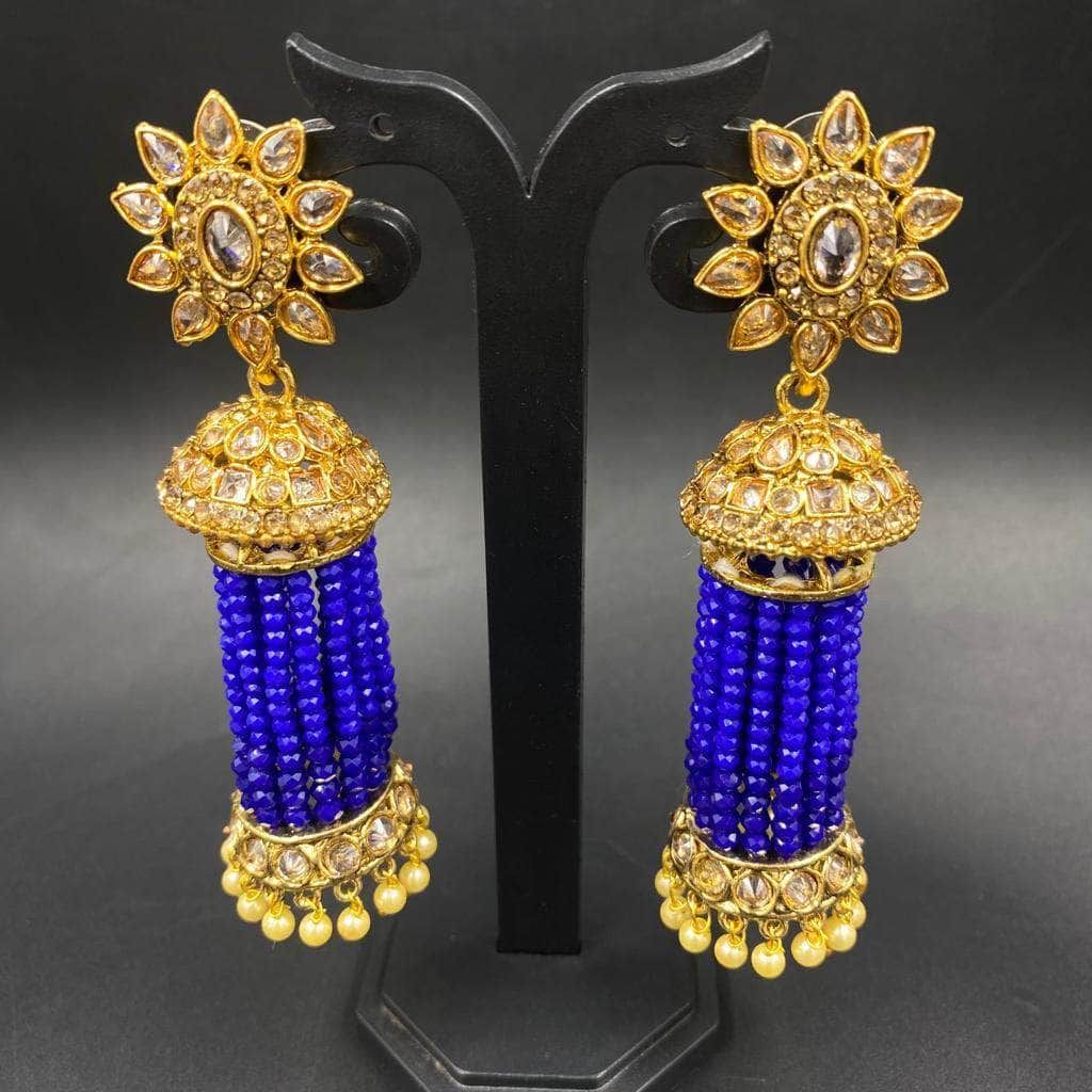 Very Beautiful Indian Kundan earrings By Zevar.