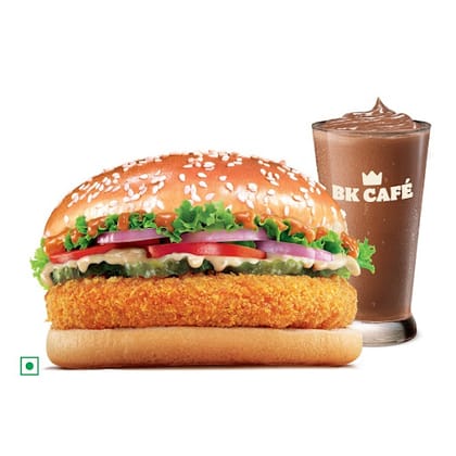 Veg Whopper+Chocolate Thick Shake.