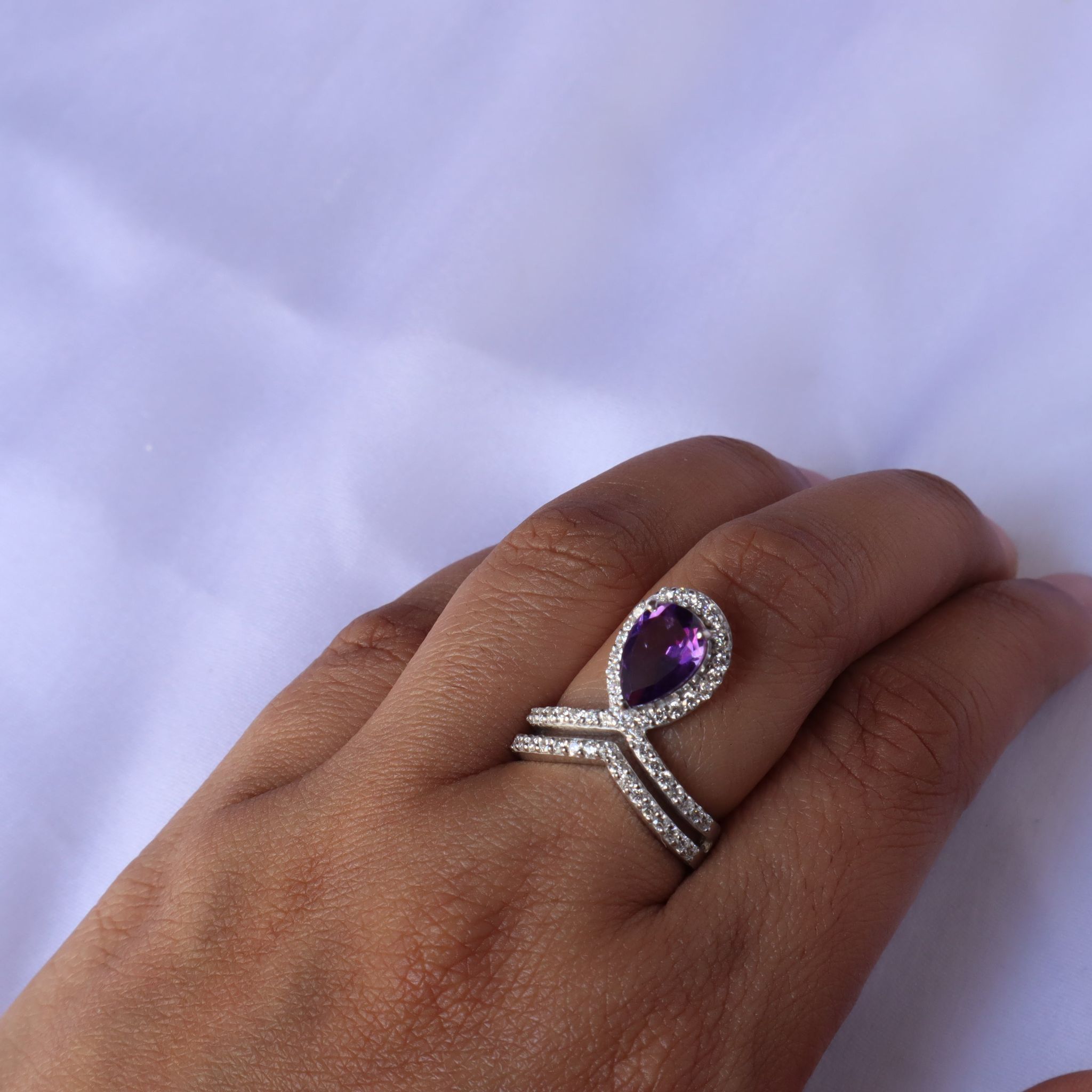 Gaya Amethyst Ring-US 7