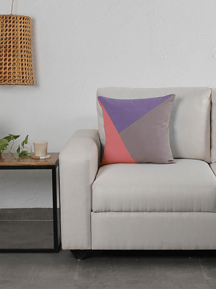 Bhumiti - Set Of 2 Cushion Covers (Grey) - Medium-40X40cm / Grey / 100% Cotton