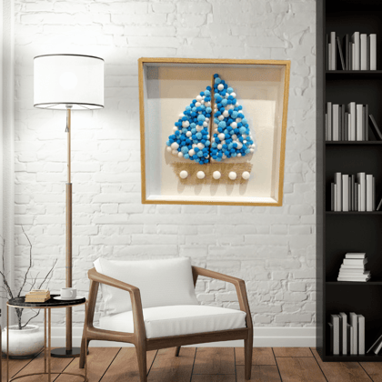 Artistic Wooden Frame Wall Painting Style 5-Wooden Frame | Matt Finish / H: 16 | L: 16 (Inch)