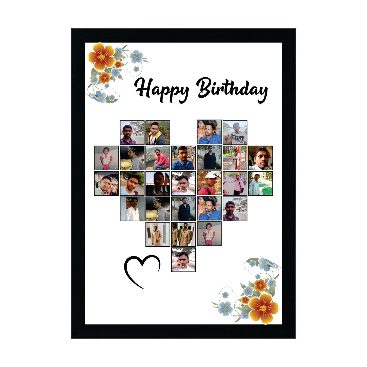 Personalised Calendar Collage Photo FrameSizeA4(9X12Inch)