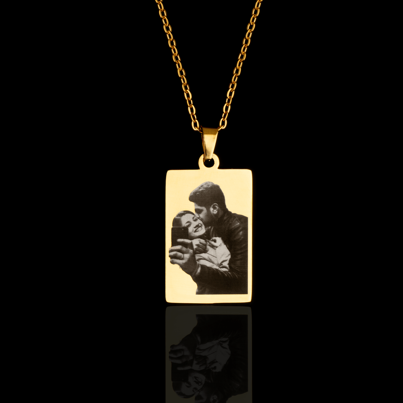 Personalised Photo Pendant-Gold