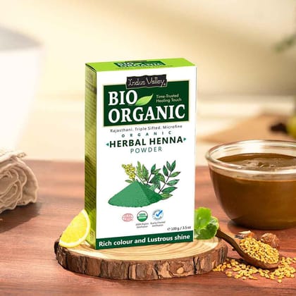 Bio Organic Herbal Henna Powder with Applicator Brush - Available in 3 Size-100gm