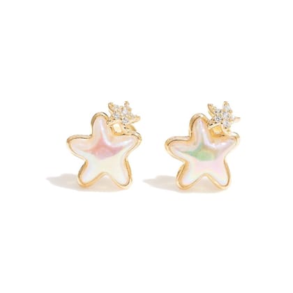 Celestina Studs | 925 Silver Earrings for Women-Gold