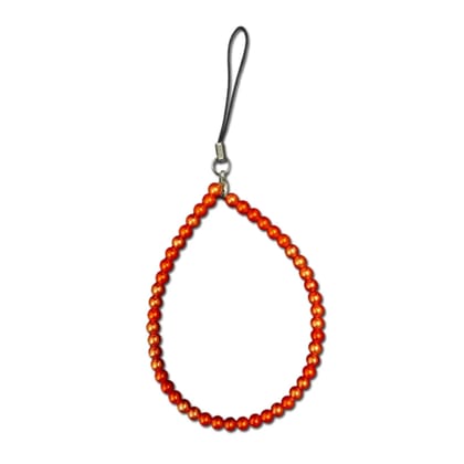 Orange Pearl - Round Phone Charm