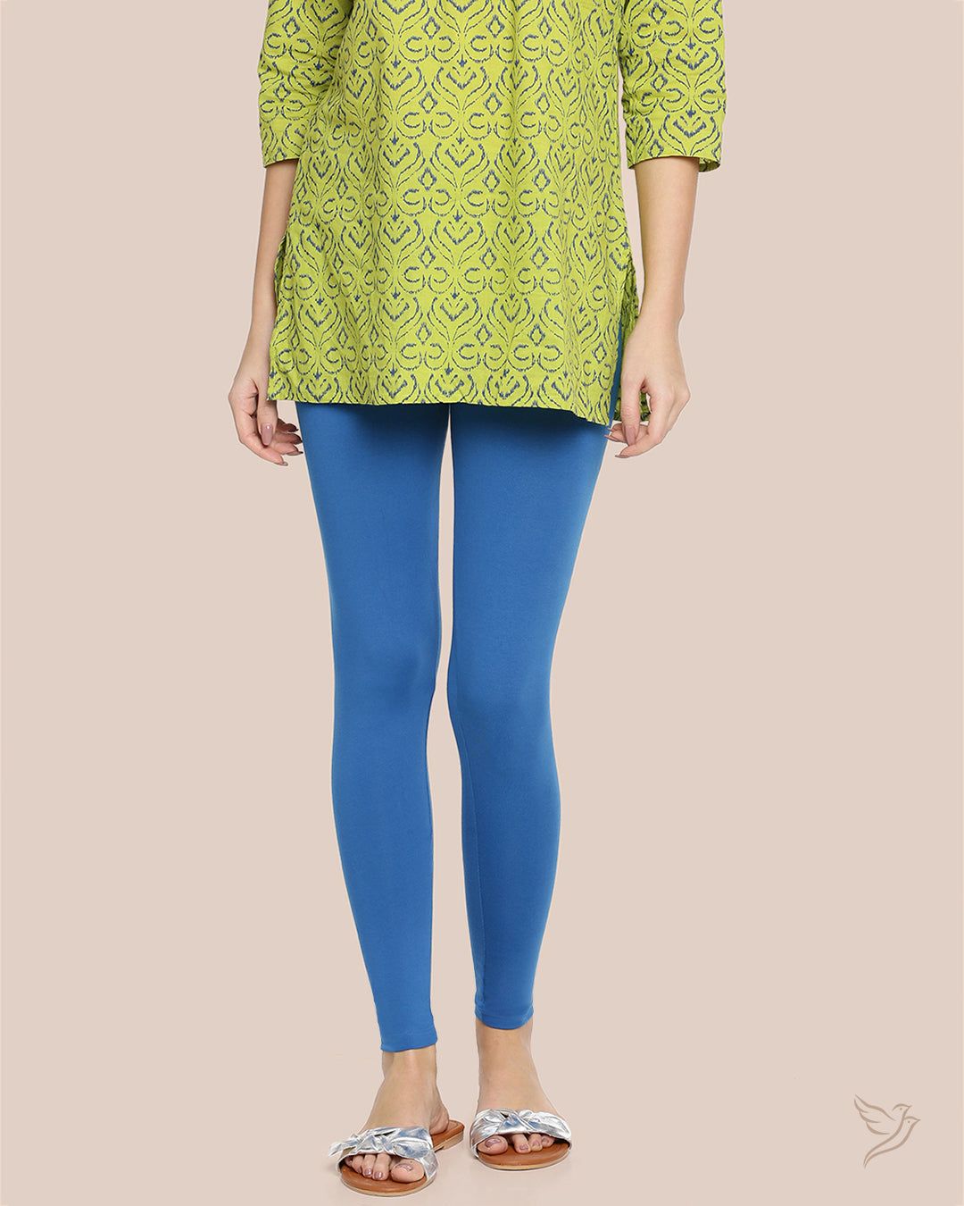 Cotton Ankle Legging - Blue Spring-S / Blue Spring