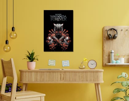 "BLACK PANTHER- THE CROSS"- Shiny & Sturdy Metallic Poster  Art That Pops & Sticks (Literally!)-A3