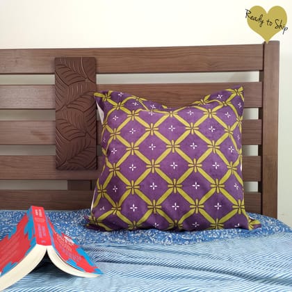 24 " cushion cover-Canvas Purple-24 x 24 inches