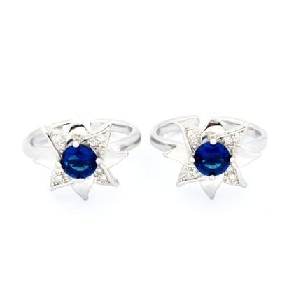 Blossom Blue Flower Toe Ring