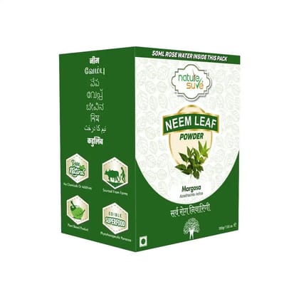 Nature Sure Neem Leaf Powder 200g with Rose Water 50ml-1 Pack