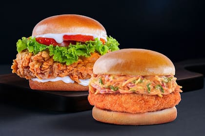Crispy Chicken Burger + Homestyle Chicken Burger