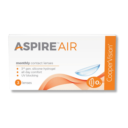 Cooper Vision Aspire Air Monthly (3 lens/box)-Minus 0.25