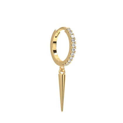 Bar Charm Hoop-14k gold plated