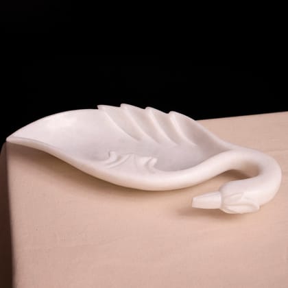 Marble Urli (Peacock) - Handicraft Bazaar-15 Inches / Marble