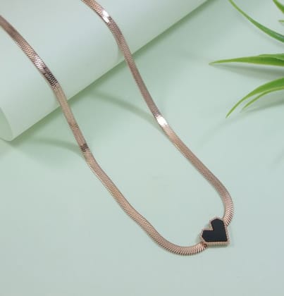Stainless Steel Heart Pendent Necklace - STNK 5472