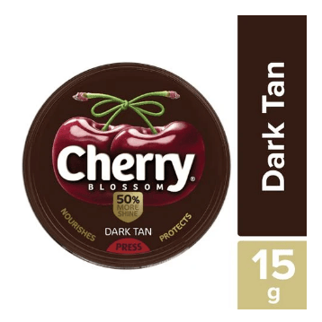 Cherry Blossom Wax Shoe Polish, Dark Tan, 15 g
