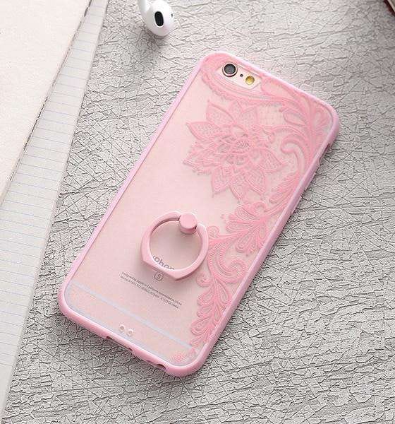 Ring Holder Retro Floral Lace Case-iPhone 6/6S