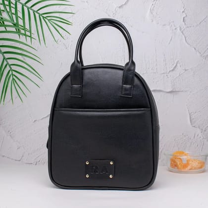 PERSONALISED TIFFIN BAG - BLACK-Black