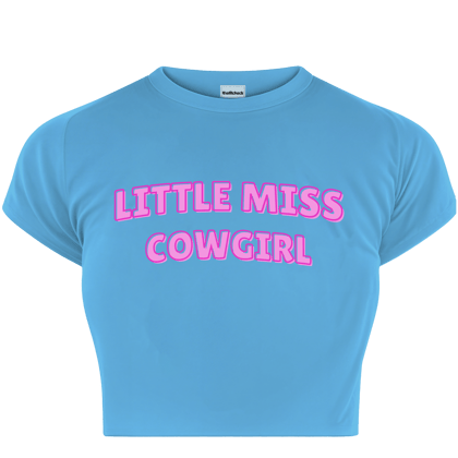 LITTLE MISS COWGIRL BABY TEE-XS / Baby blue