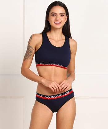 Young Trendz Womens Swimwear Set-XS / NAVY