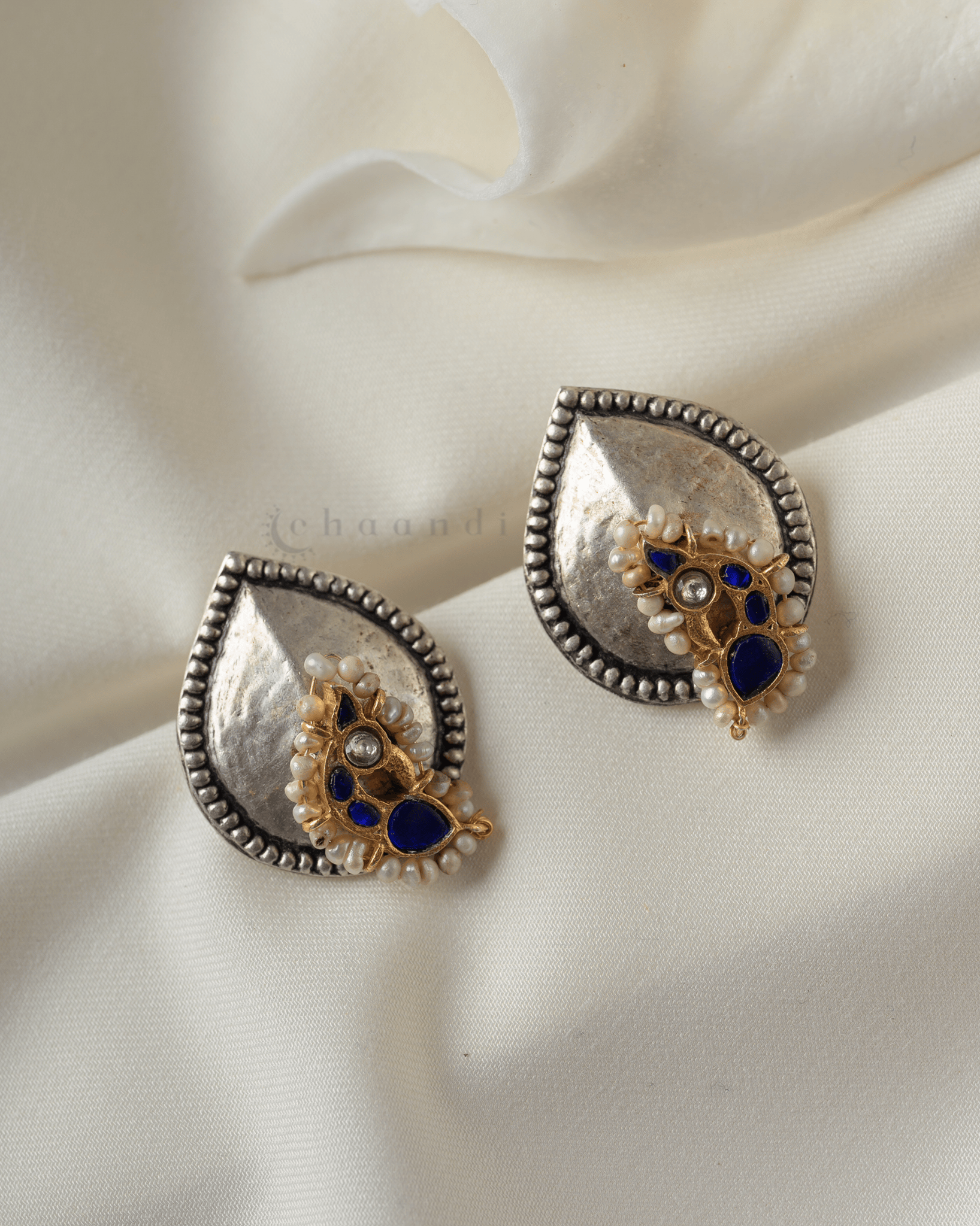 Gold Polish Silver Earrings CHE1754