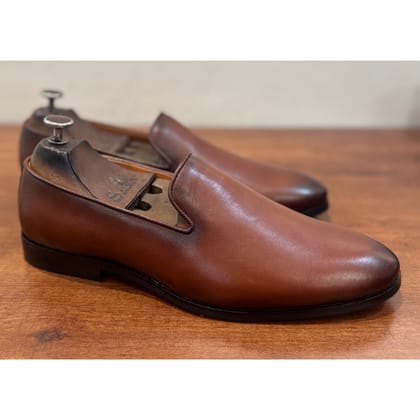 Tan Hand Finished Loafers-UK5/US6/EU39