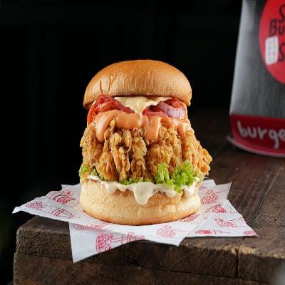 Bang Bang Fried Chicken Burger