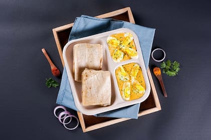 Mughlai Egg Curry With Rumali Roti Lunchbox