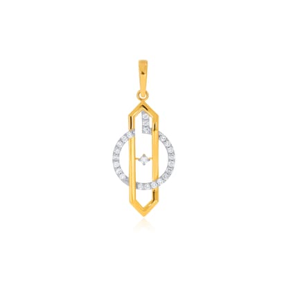 Senco Gold Dazzling Sphere Diamond Pendant (1.6 gram / 0.24 Ct / HI-SI / 18K Yellow Gold)