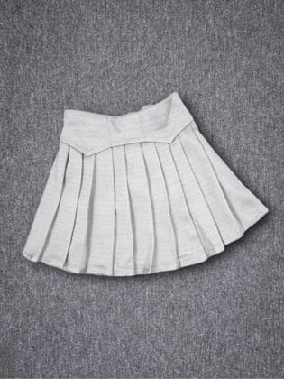Girls Light Grey Skirt [GS-993] (1-12Years)-4-5Y (Size - 24) / Imported