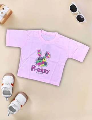Girls Tencel Fabric Diamond Embellesed T-shirt [GT-435] (4-12Years)-4-5Y (Size - 24) / Vibrant Purple / Tencil