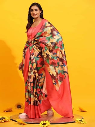 Artful Grace: Softly Draped Digital Dreams in Pink-Pink