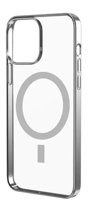 Valente Polycarbonate MagSafe-Compatible Electroplate Case for iPhone 15 Pro-Silver